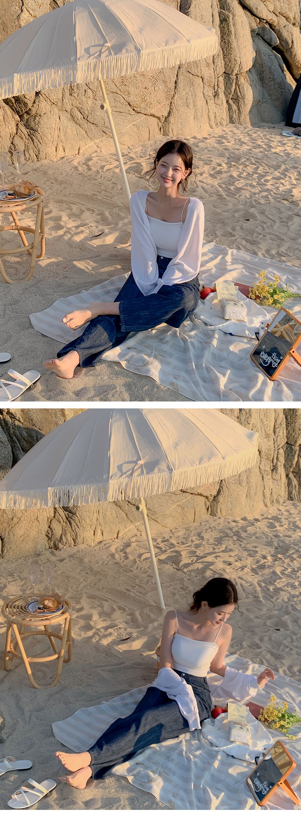 [🫰휴양지룩/여름볼레로] MADE 네오 썸머 크롭 니트 볼레로 가디건 상세 이미지 49
