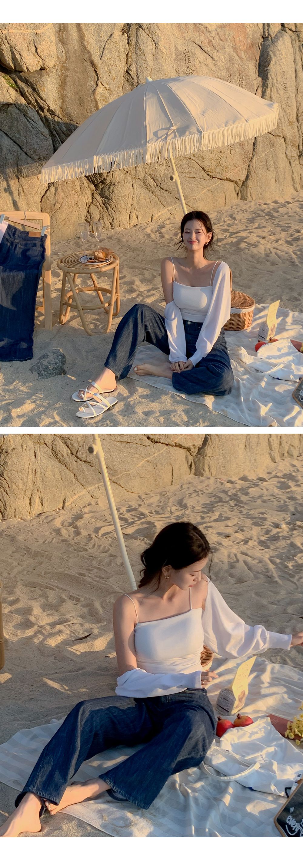 [🫰휴양지룩/여름볼레로] MADE 네오 썸머 크롭 니트 볼레로 가디건 상세 이미지 51