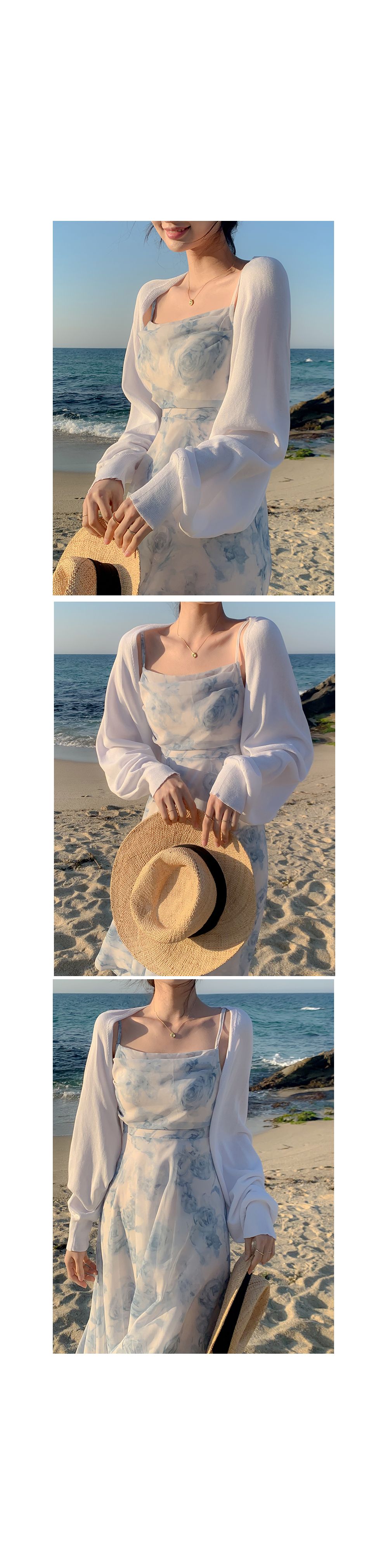 [🫰휴양지룩/여름볼레로] MADE 네오 썸머 크롭 니트 볼레로 가디건 상세 이미지 40
