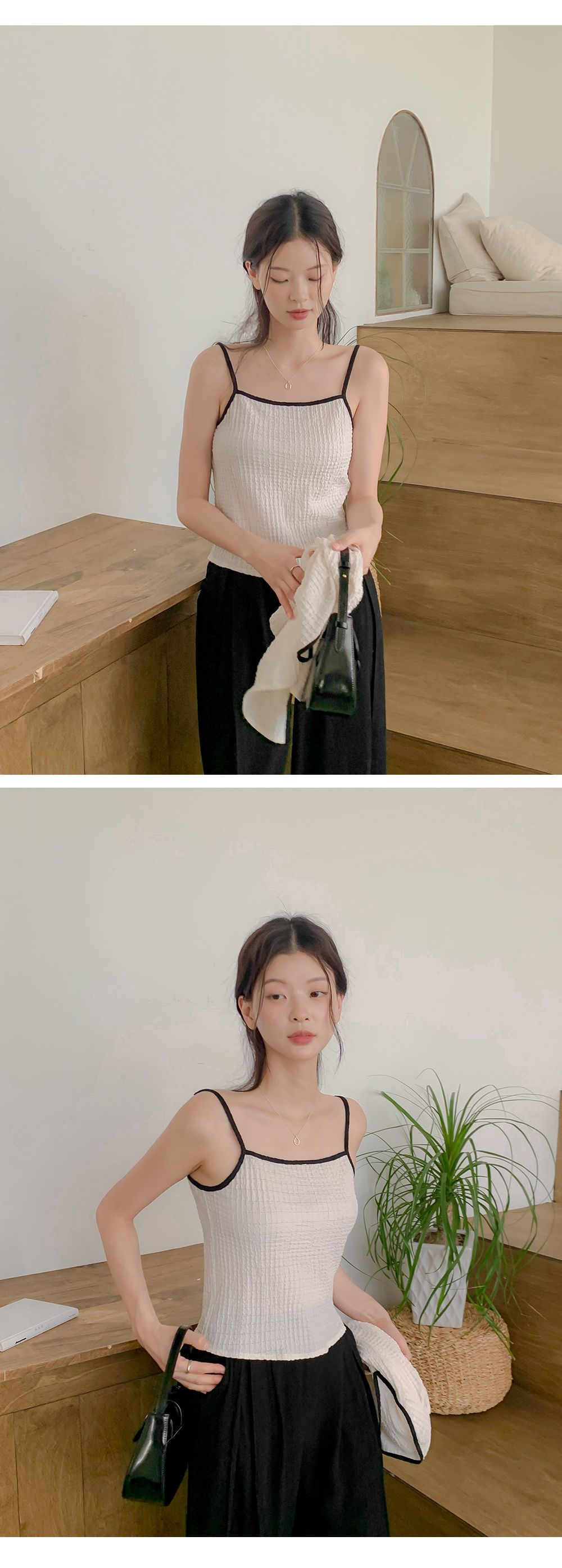[단독][💐봄하객룩/봄가디건세트] MADE 모어엣(No.4) 리본 주름지 나시 세트 퍼프 크롭 블라우스 가디건 상세 이미지 23