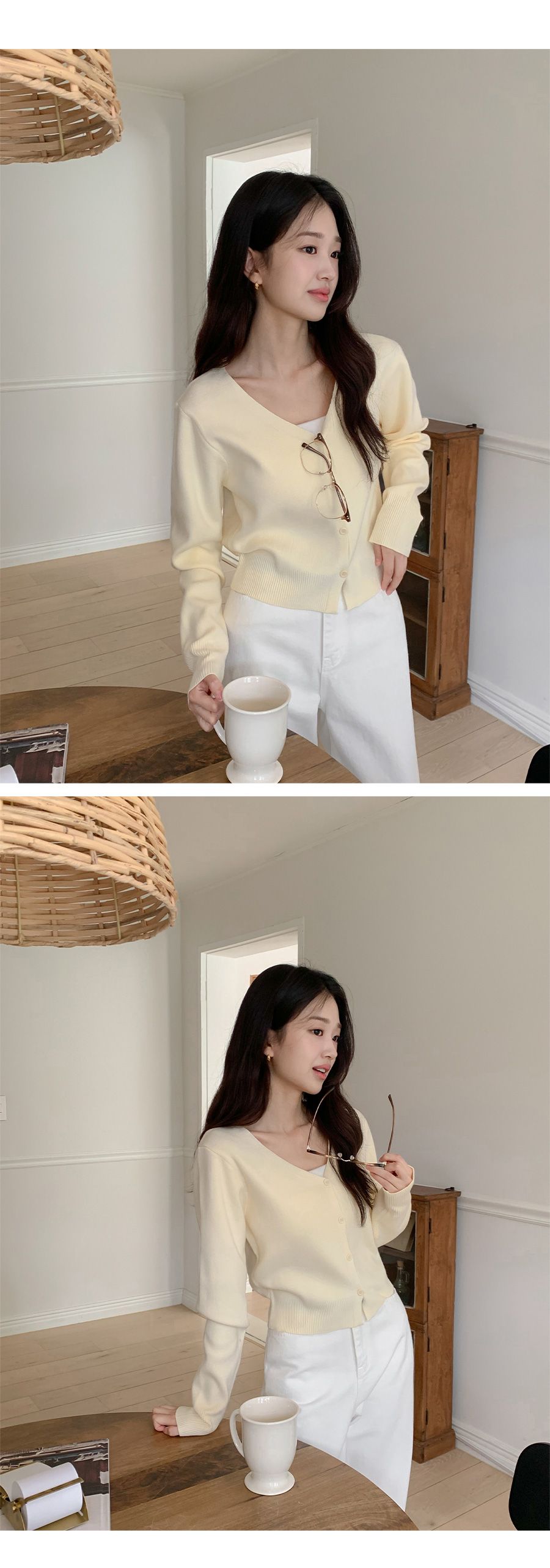 MADE 네오 브이넥 슬릿 가디건(데일리룩) 상세 이미지 52