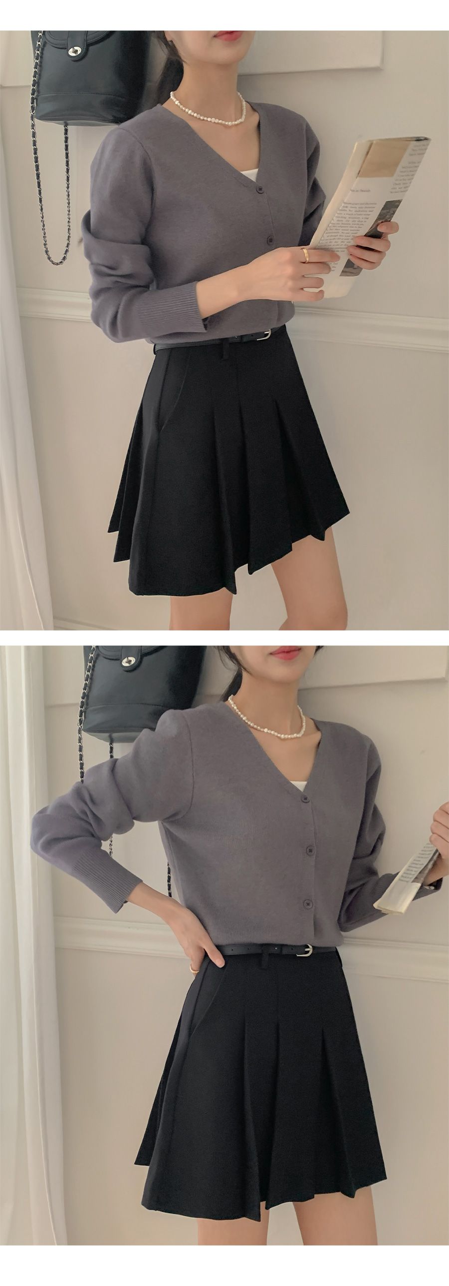 MADE 네오 브이넥 슬릿 가디건(데일리룩) 상세 이미지 71
