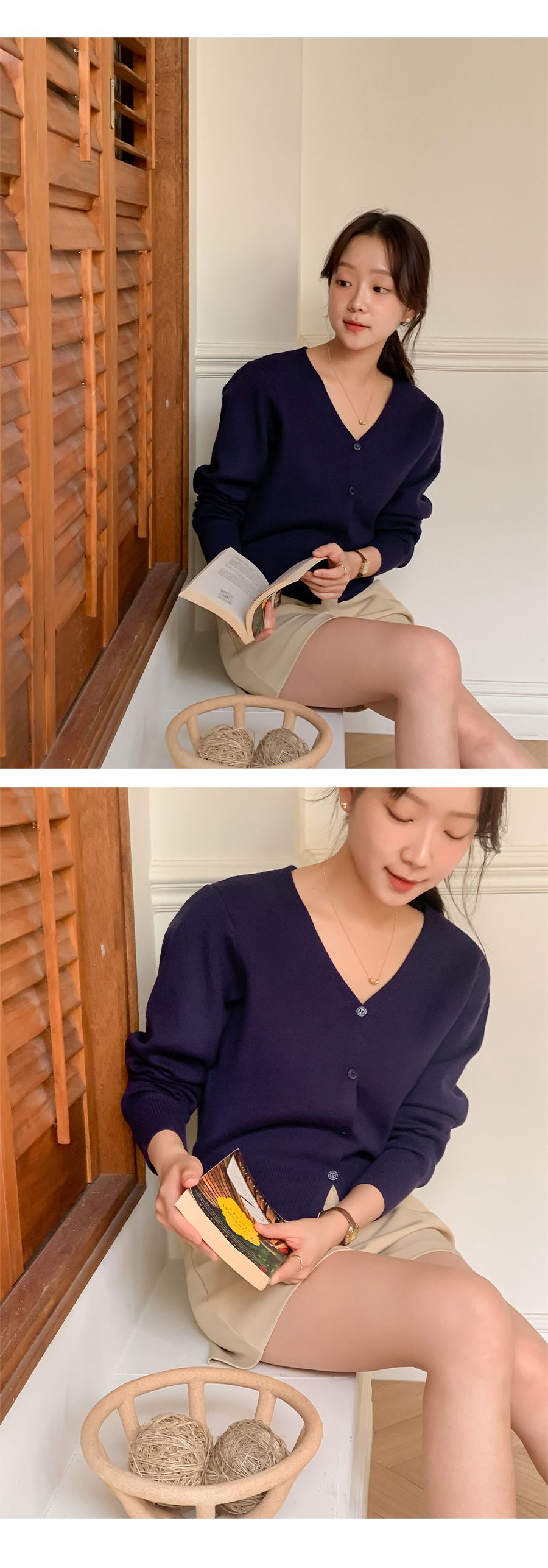 MADE 네오 브이넥 슬릿 가디건(데일리룩) 상세 이미지 45