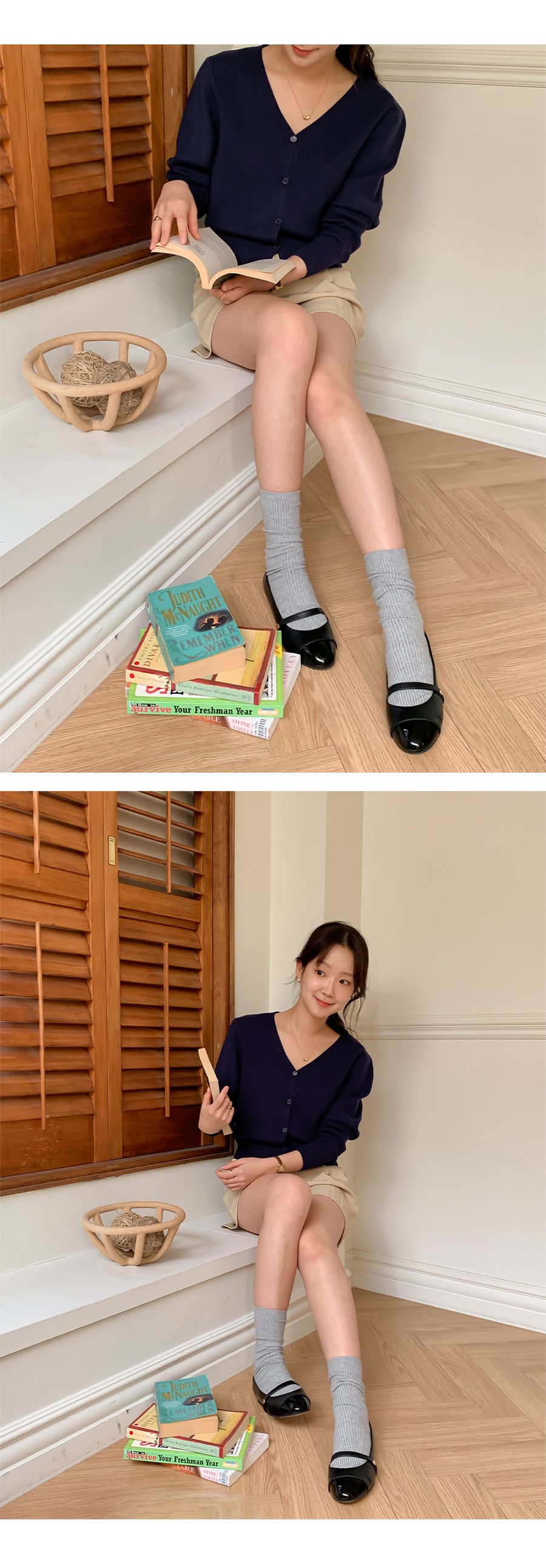MADE 네오 브이넥 슬릿 가디건(데일리룩) 상세 이미지 46